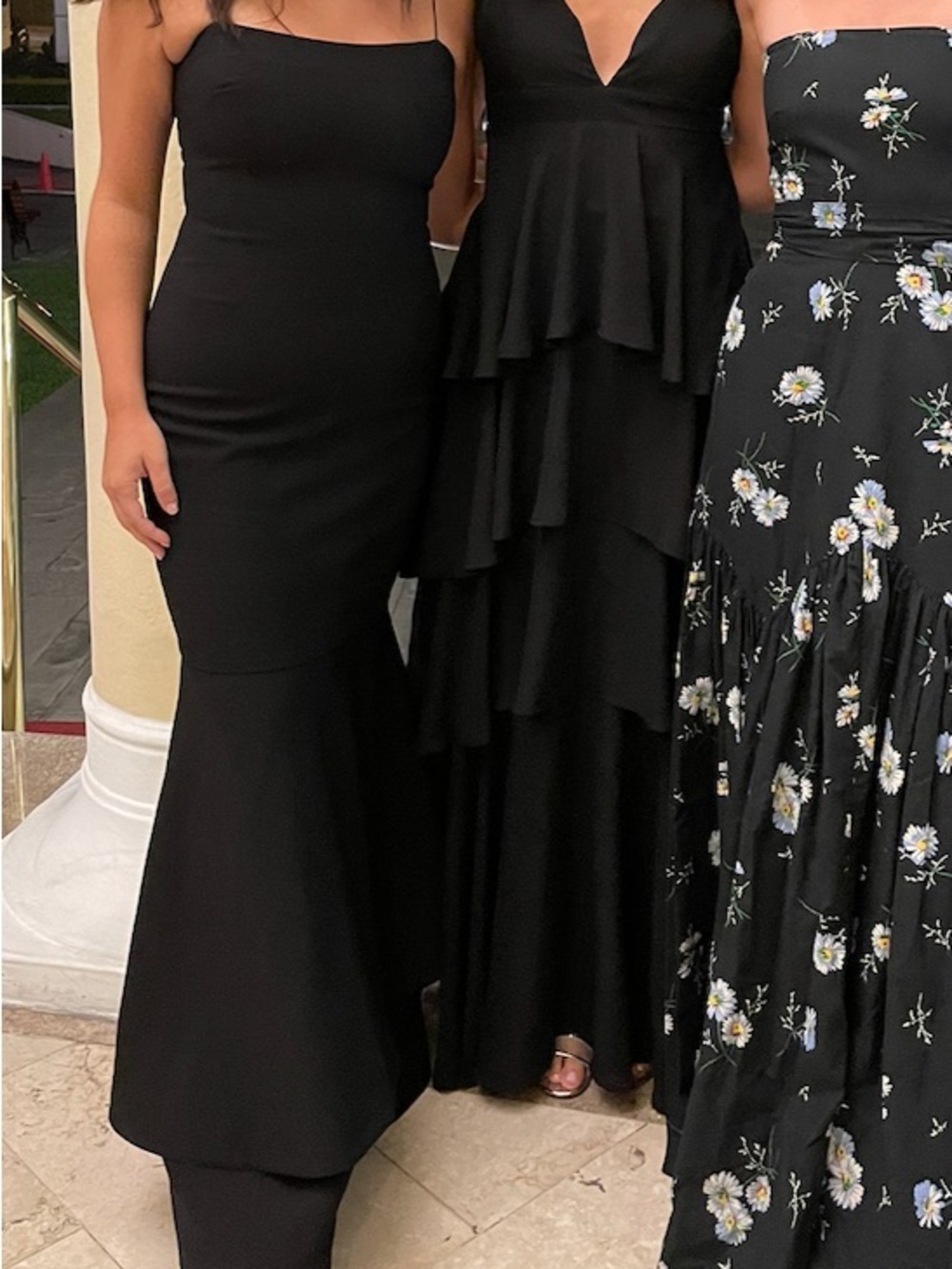 Likely Black Spaghetti-Strap Mermaid Maxi